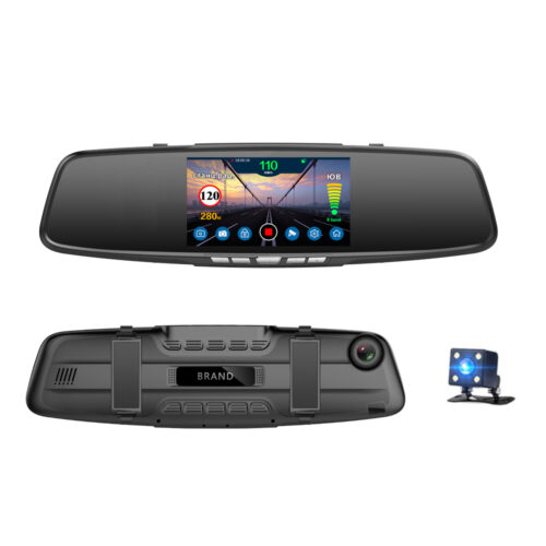 Mirror car black box with radar detector
