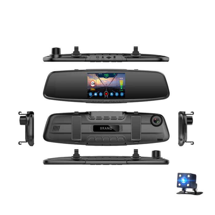 Mirror car black box with radar detector - Image 3